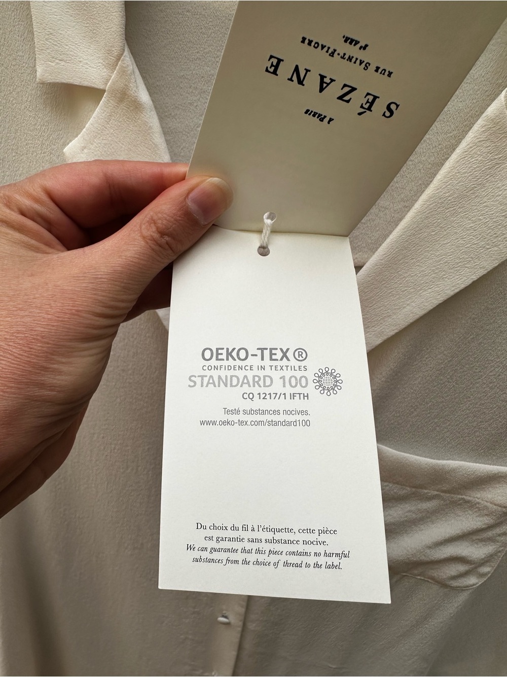 Sezane Florence Crepe Silk Blouse NWT - Picture 10 of 11